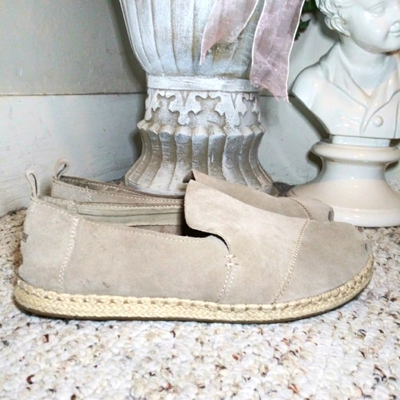 Toms Alpargata Deconstructed Taupe Suede Rope Trimmed Espadrilles - Picture 2 of 11